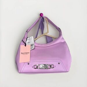 Juicy Couture Purple Shoulder Bag with Metallic Details